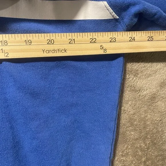 Victorias Secret PINK Shirt Womens Sz Large Sweatshirt Royal Blue Crewneck Long - Picture 5 of 5